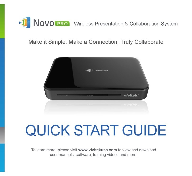 Vivitek novopro quick start guide