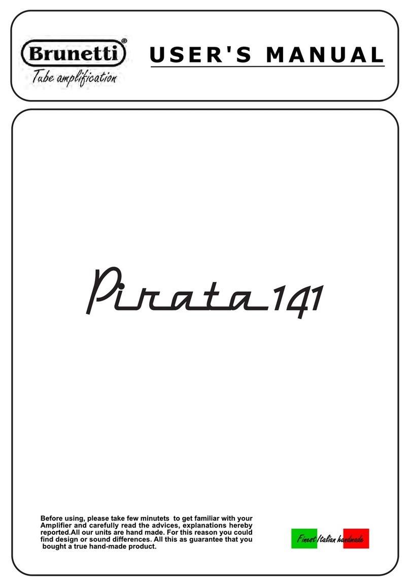 Brunetti PIRATA 141 User manual Brunetti PIRATA 141 User manual