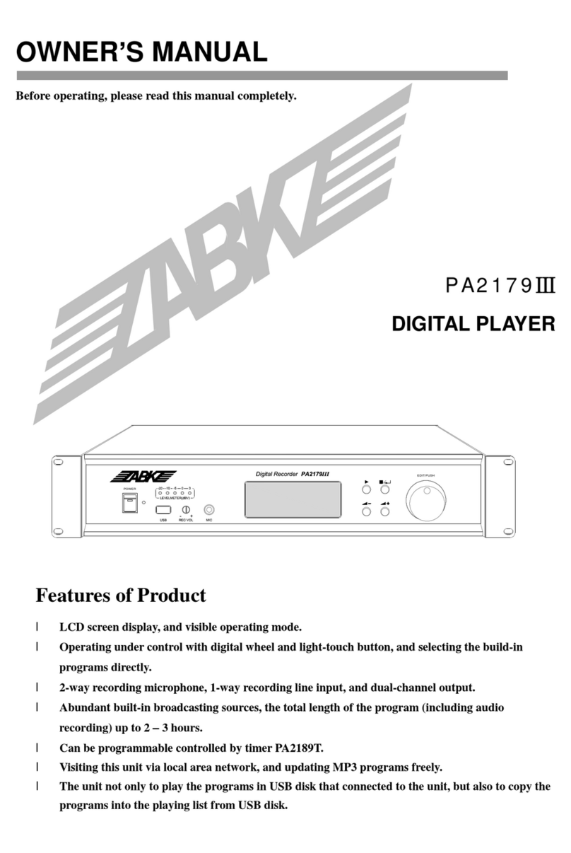 ABK PA21III owner's manual