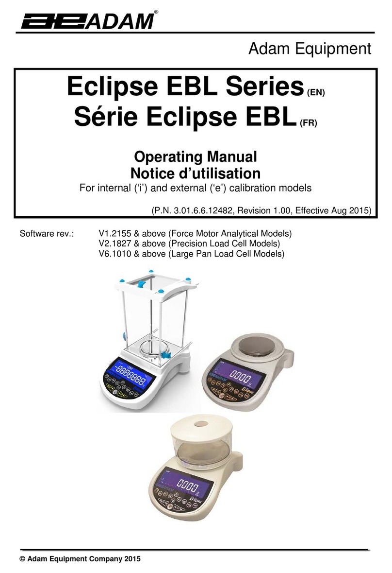 Adam Equipment Eclipse EBL Series operating manual