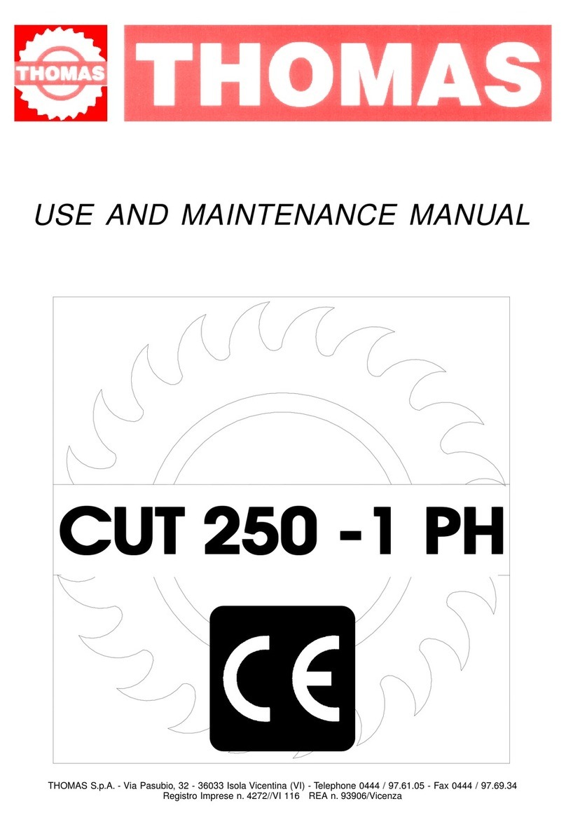 Thomas CUT 250 1 PH Use and maintenance manual