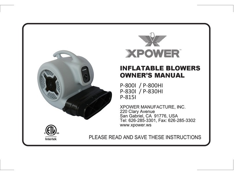 XPower P-800I owner's manual