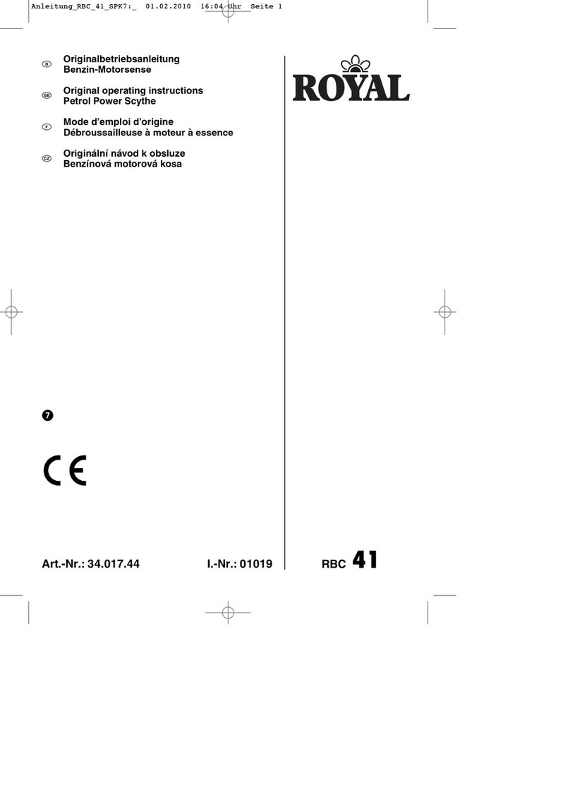 Royal RBC 41 operating instructions