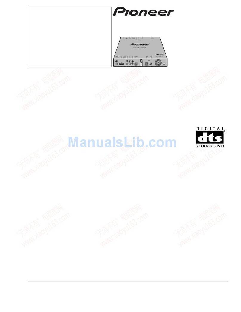 Pioneer avm-p900ruc User manual Pioneer avm-p900ruc User manual