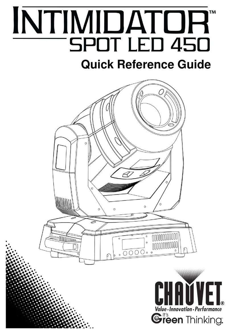 Chauvet SPOT LED 450 Quick reference guide