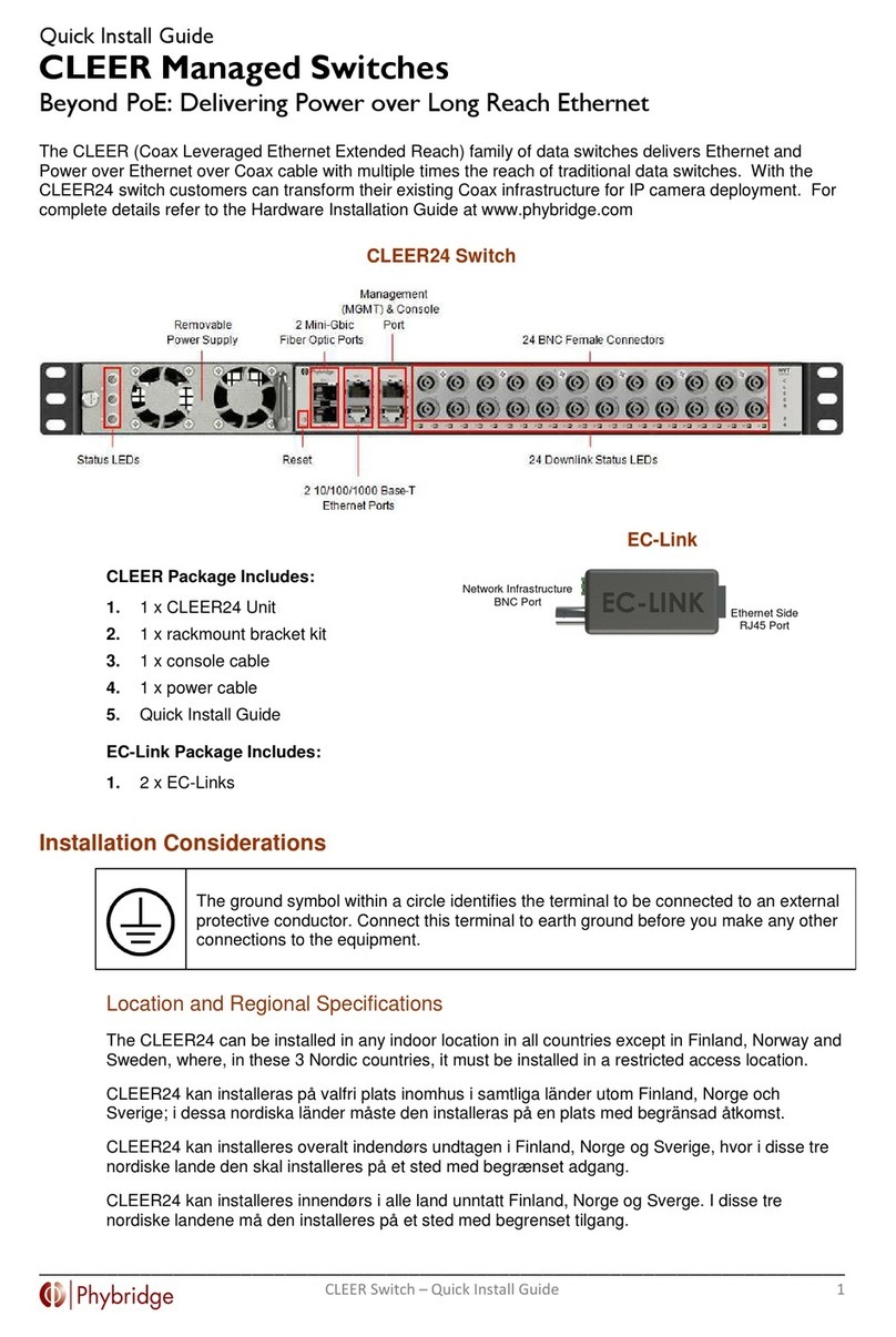 Phybridge CLEER24 Quick install guide
