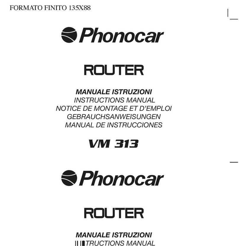 Phonocar VM 313 instruction manual