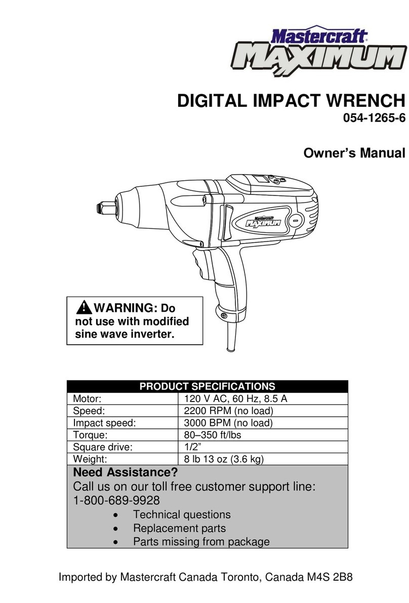 MasterCraft 054-1265-6 User manual