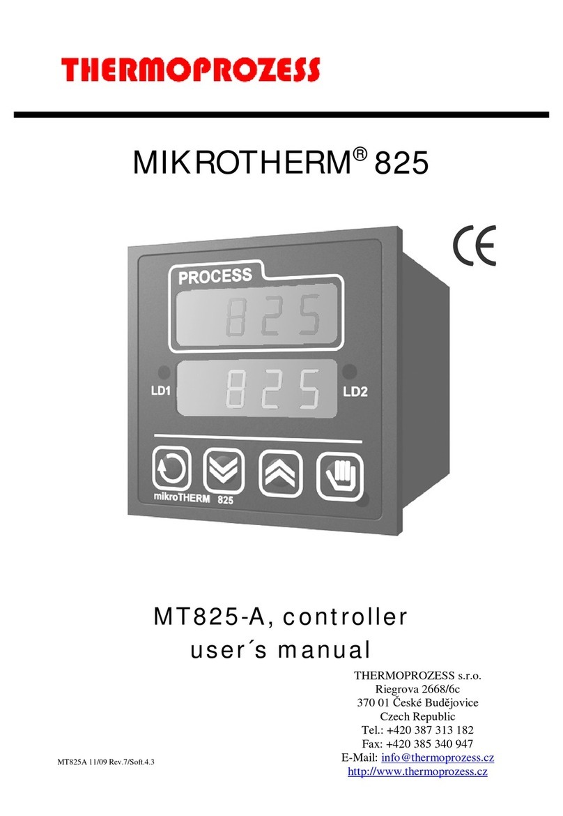 thermoprozess MIKROTHERM 825 user manual