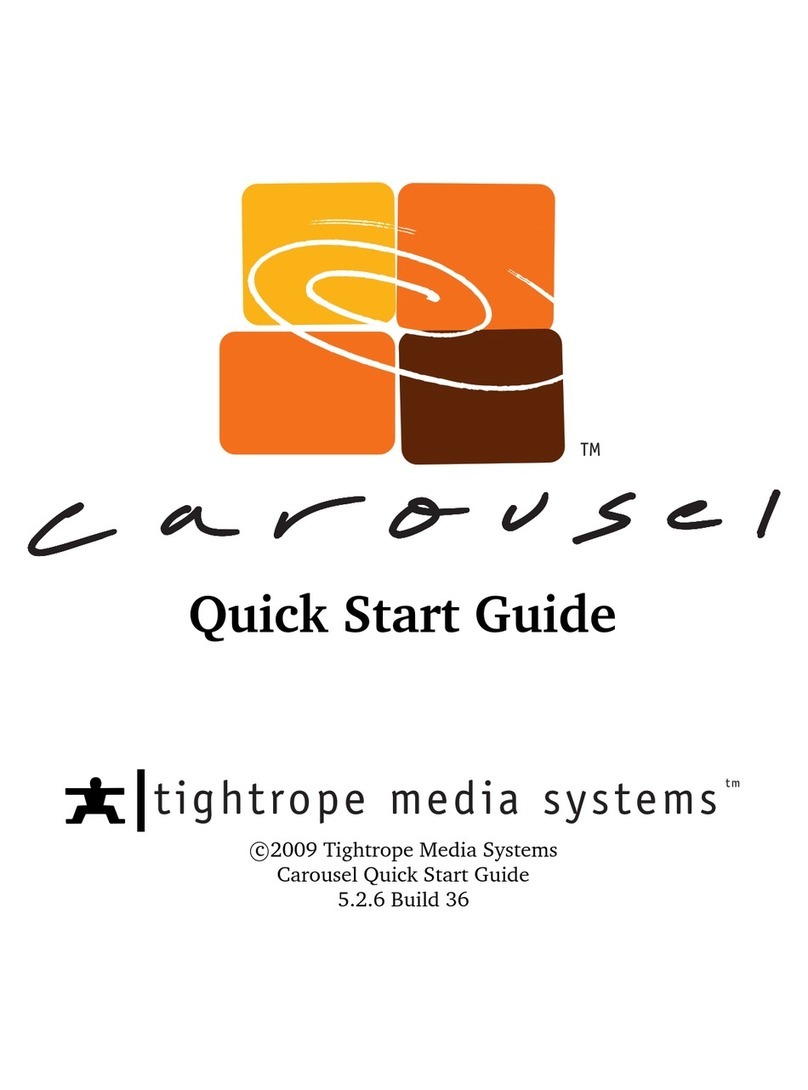 Tightrope Media Systems Carousel quick start guide