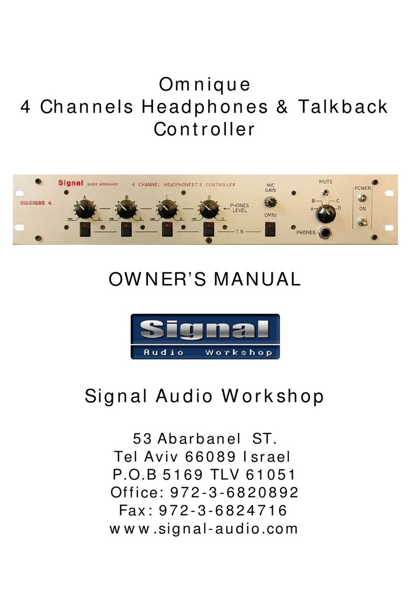 Signal Audio Workshop Omnique User manual