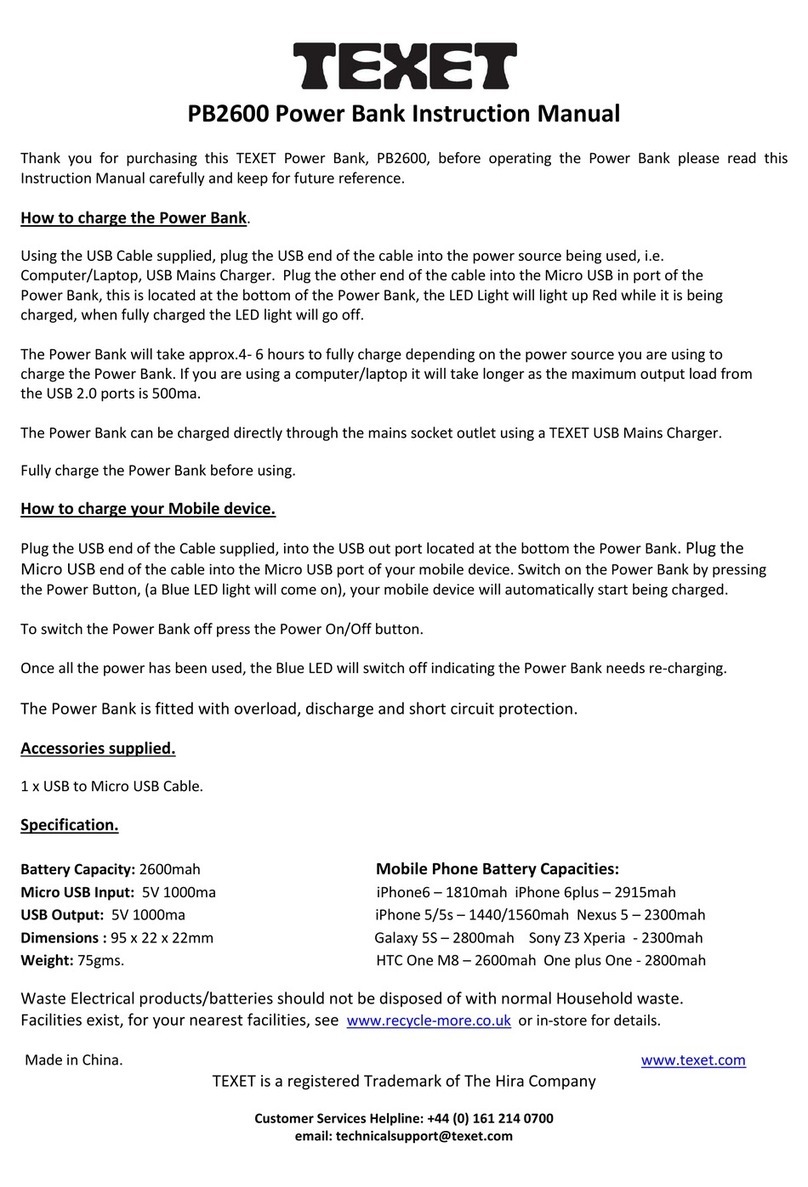 texet PB2600 User manual