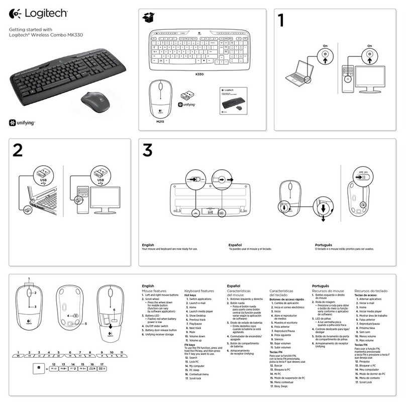 Logitec MK330 quick start guide