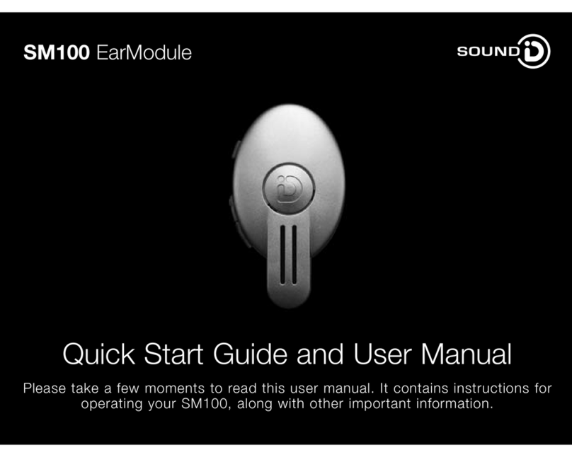 Sound ID SM100 EarModule Quick start guide and user manual