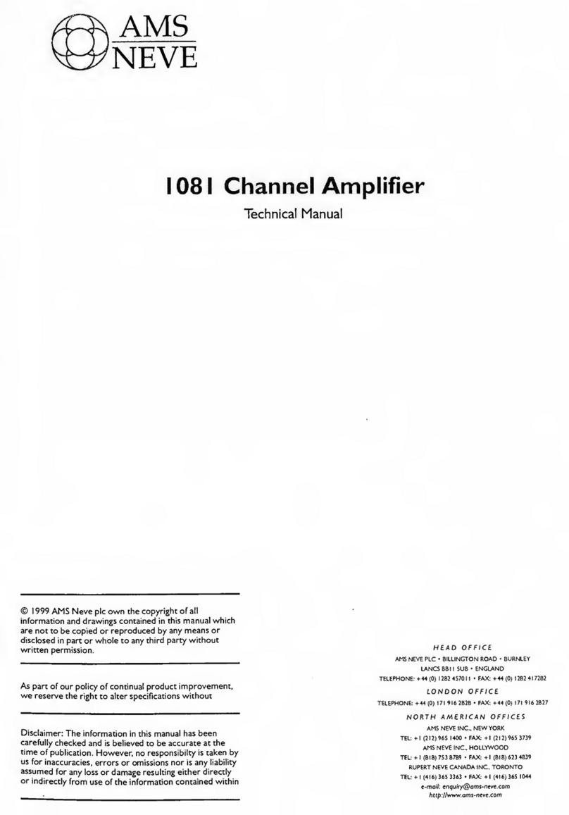 AMS Neve 1081 Technical manual
