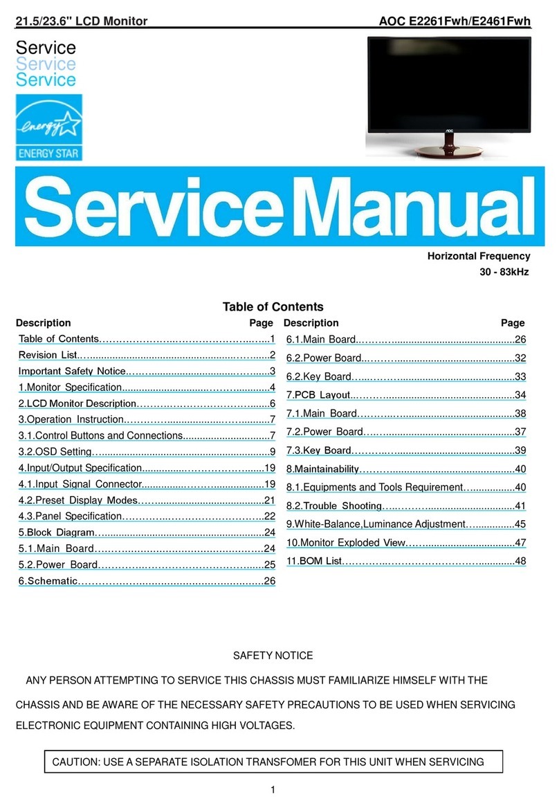 AOC E2261FWH User manual