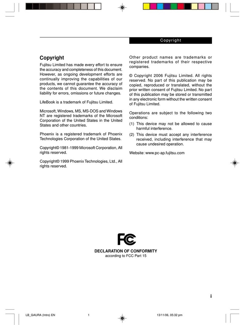 Fujitsu lifebook S6311 user guide