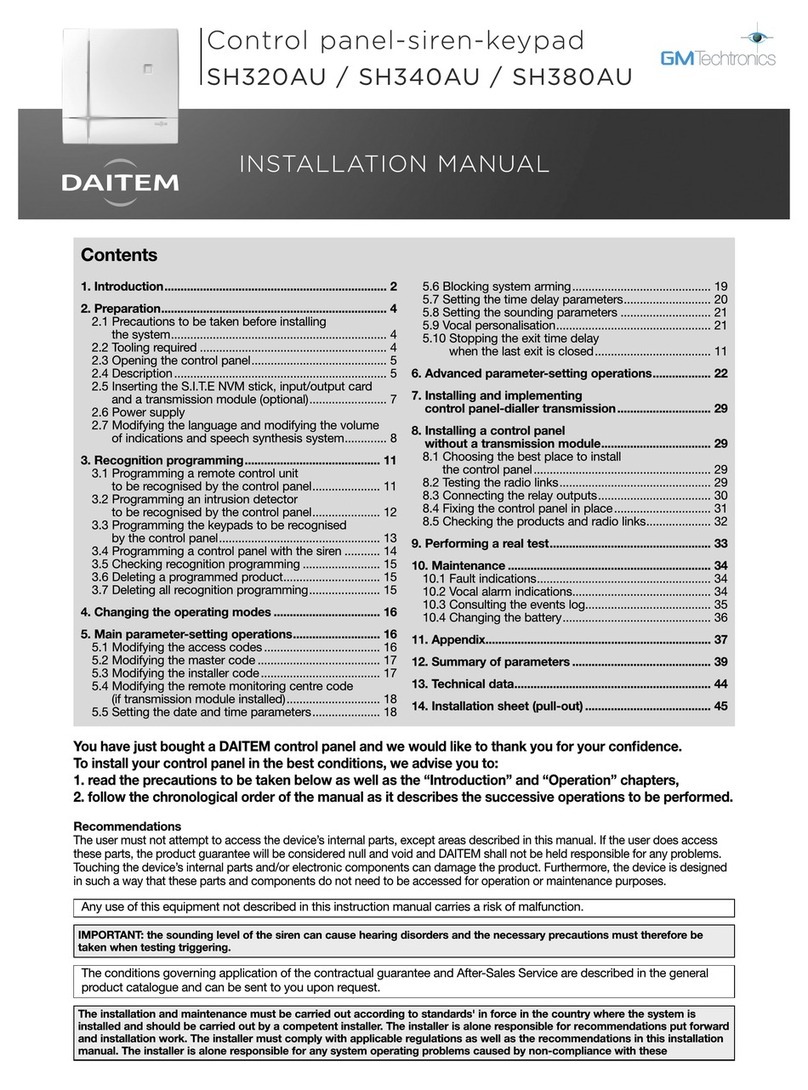 DAITEM SH320AU installation manual
