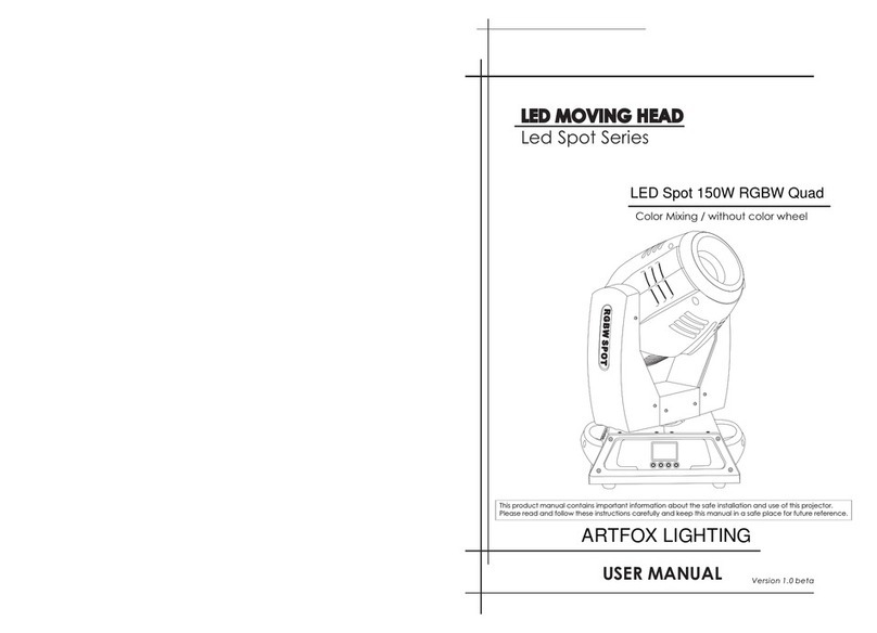 ARTFOX Lighting LED Spot 150W RGBW Quad User manual
