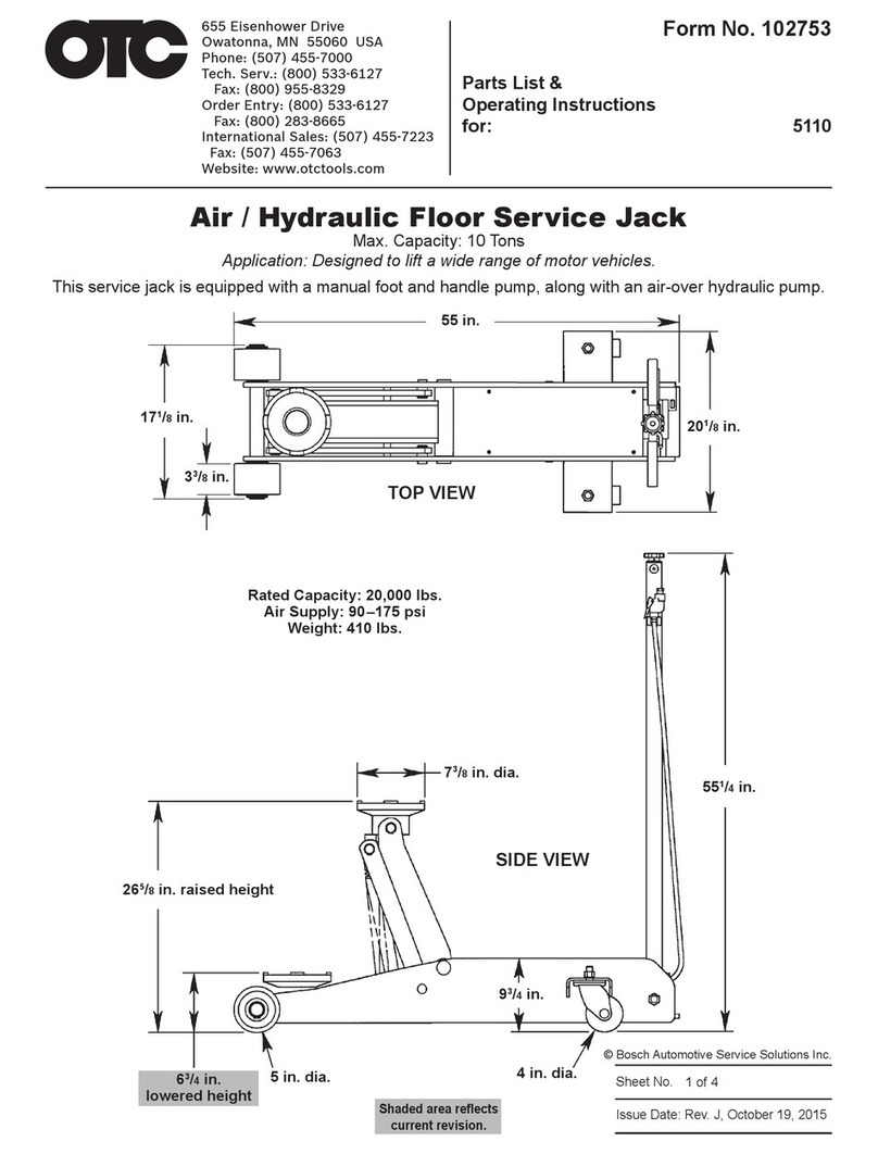 OTC Tools 5110 operating instructions