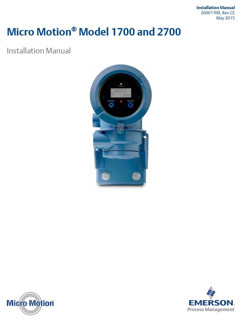 Emerson Micro Motion 1700 installation manual