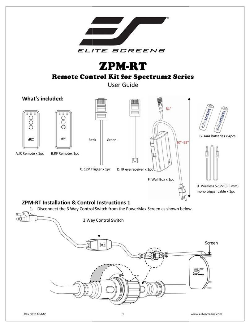 Elite Screens ZPM-RT user guide