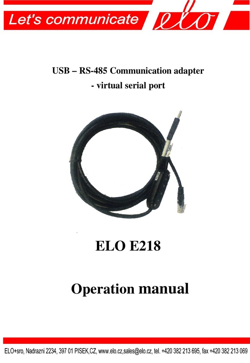 Elo TouchSystems E218 Operation manual