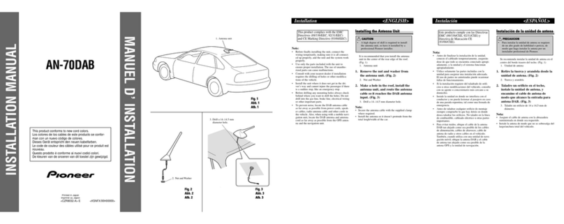 Pioneer AN-70DAB installation manual