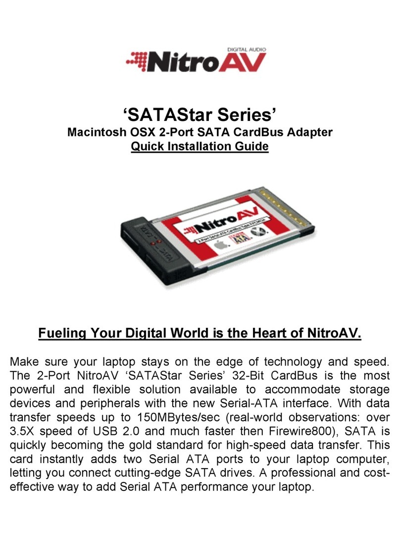 NitroAV SATASTAR series Quick installation guide