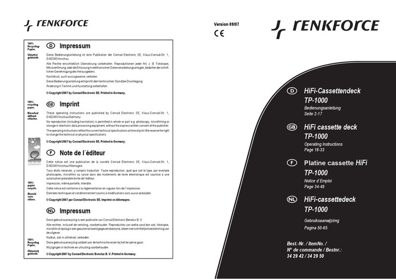 Renkforce TP-1000 User manual