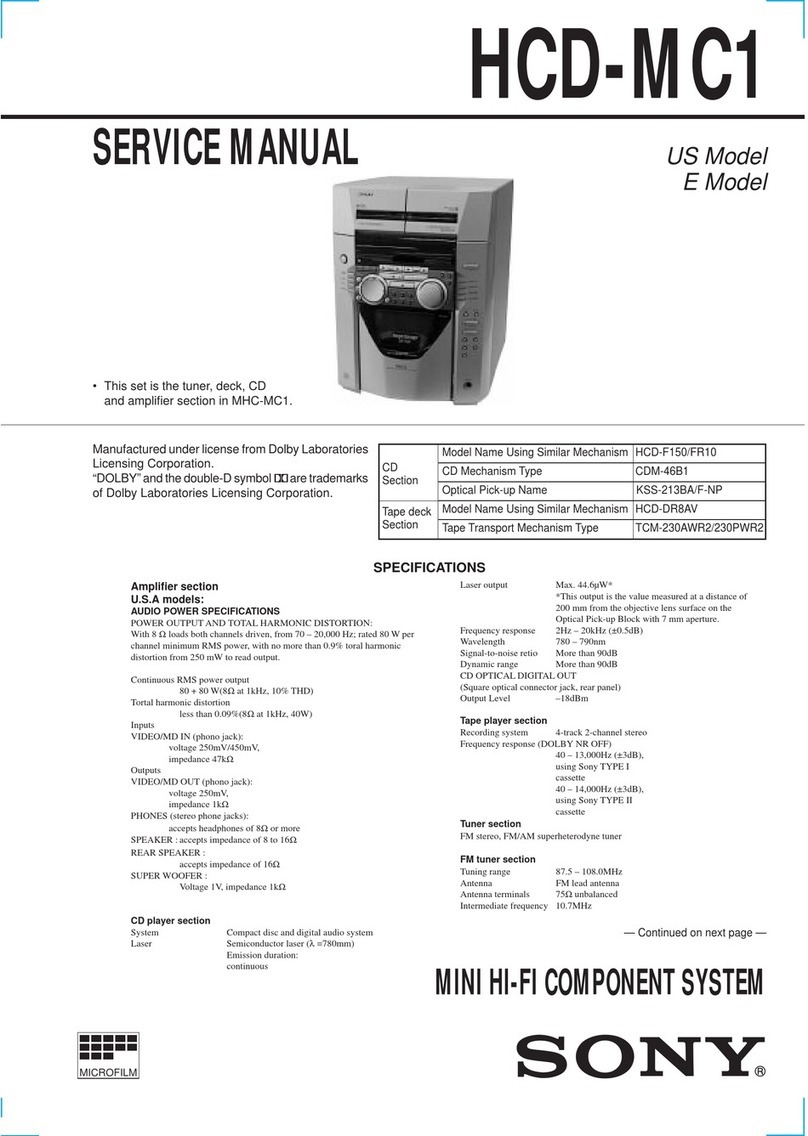 Sony HCD-MC1 User manual
