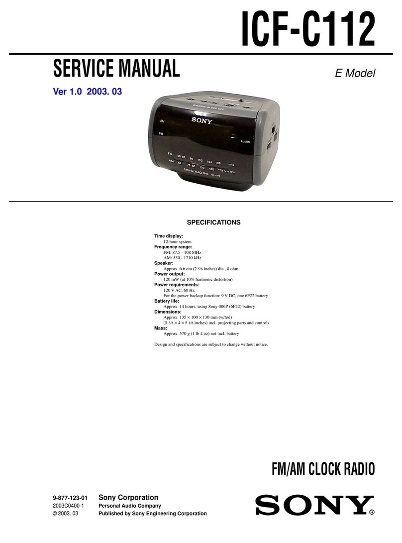 Sony ICF-C112 Service manual