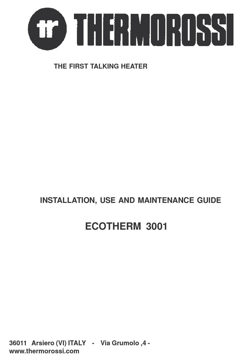 THERMOROSSI ecotherm 3001 Installation and operating instructions