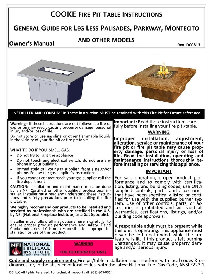 DCI LLC LEG LESS PALISADES instruction manual