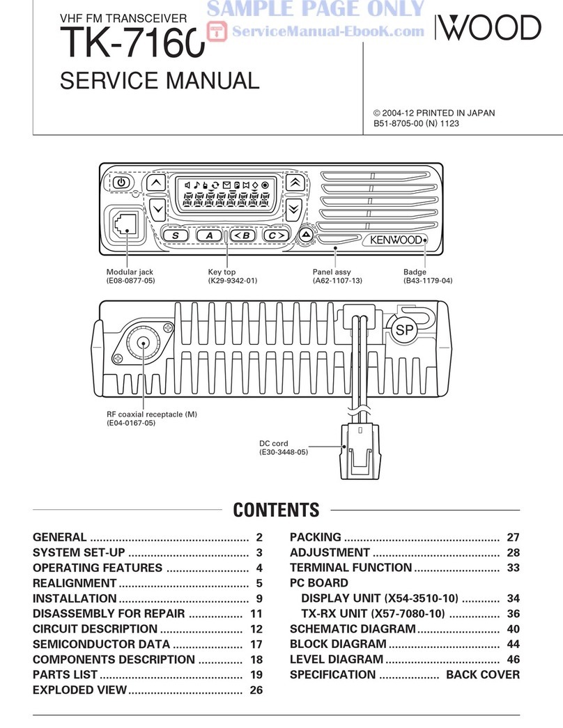 Kenwood TK-7160 User manual