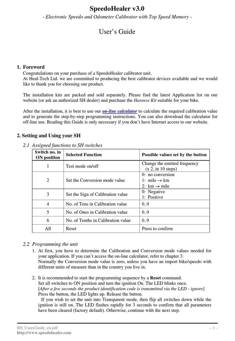 Heal-Tech SpeedoHealer v3.0 user guide