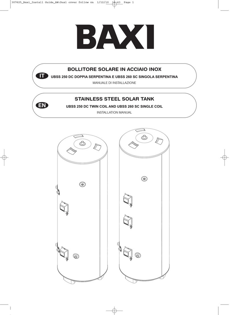 Baxi UBSS 250 DC User manual Baxi UBSS 250 DC User manual