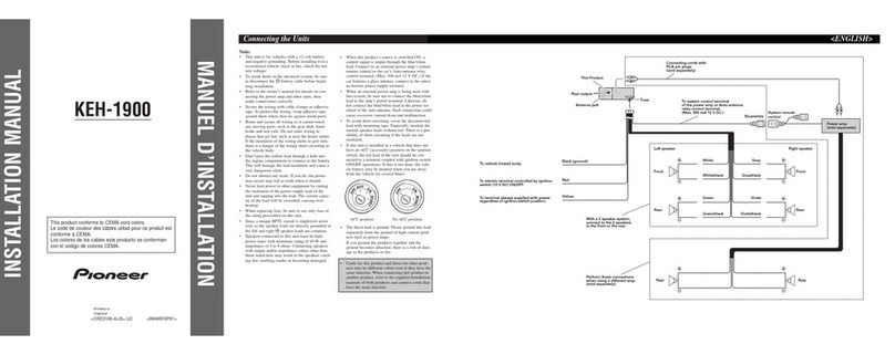 Pioneer KEH-1900 installation manual
