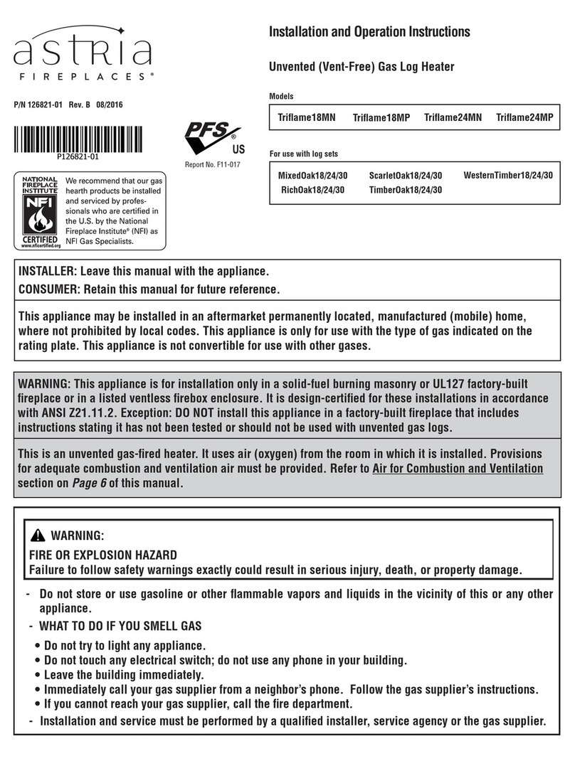 Astria Triflame18MN User manual