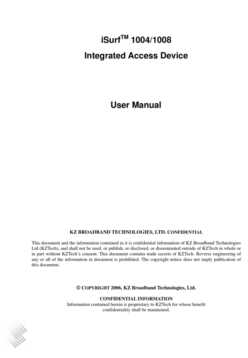 KZTech iSurf 1004 User manuals