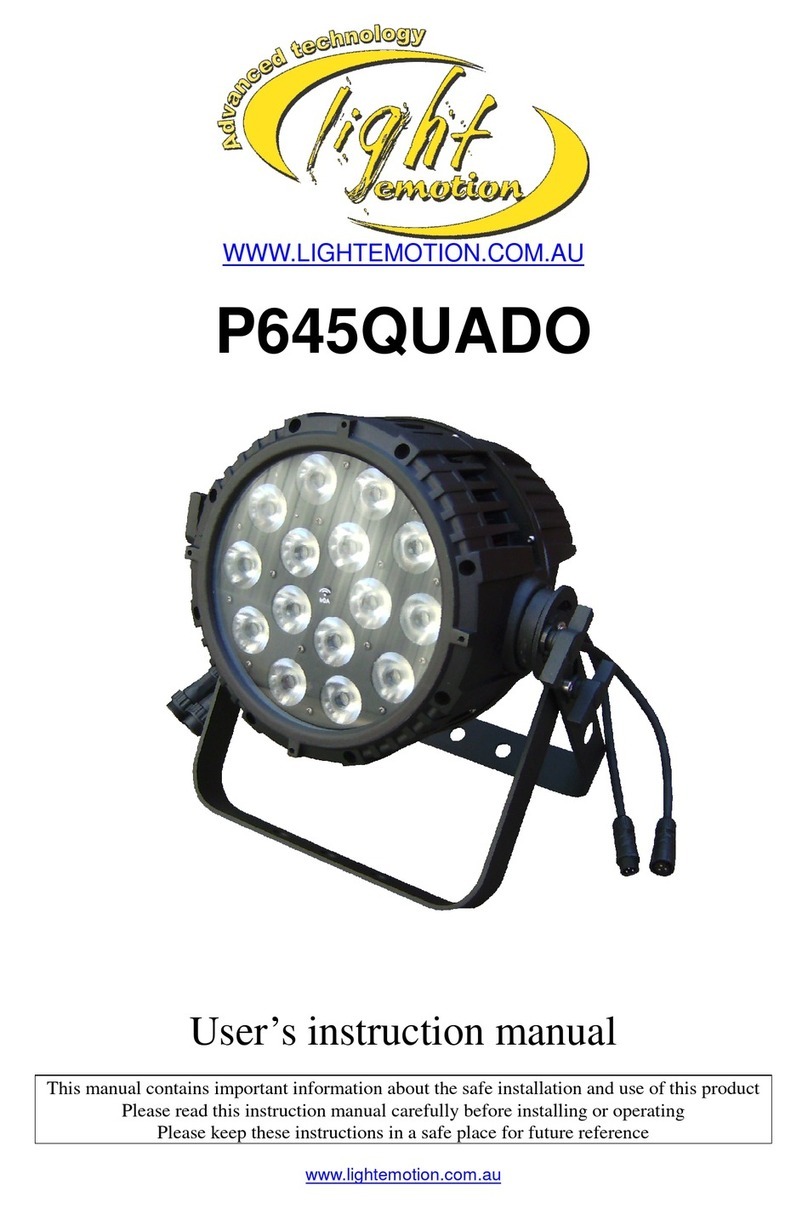 Light Emotion P645QUADO Operator's manual