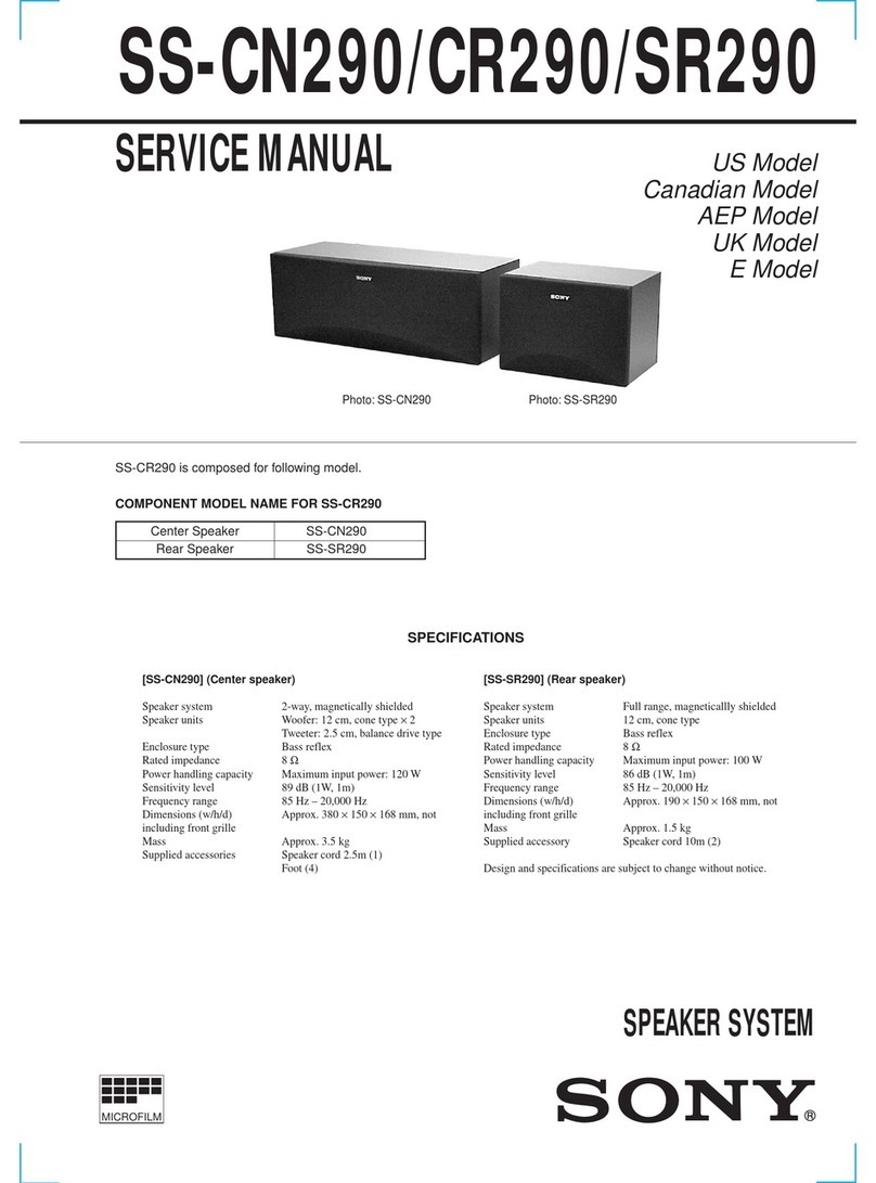 Sony SS-CN290 Service manual