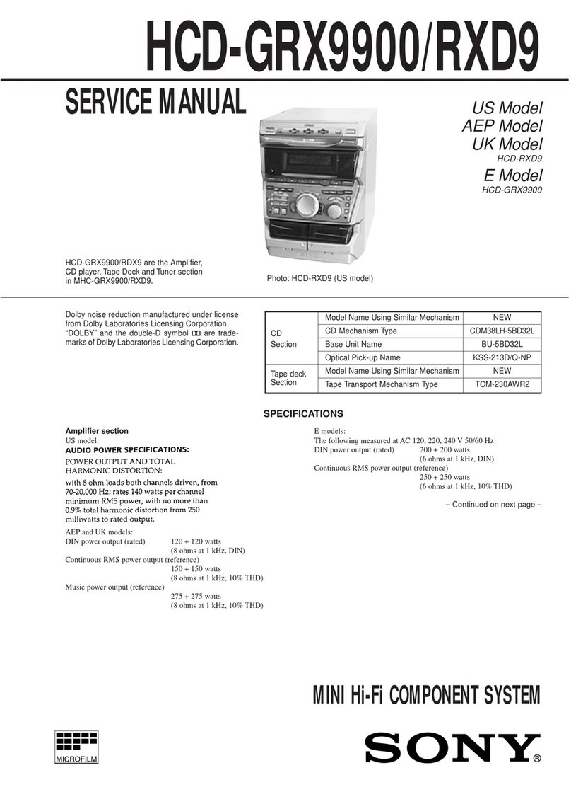 Sony HCD-GRX9900 User manual