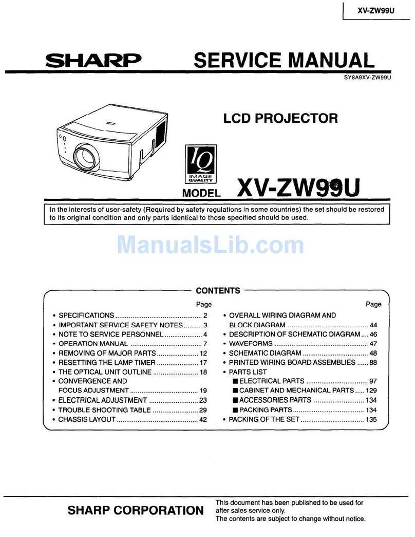 Sharp XV-ZW99U User manual