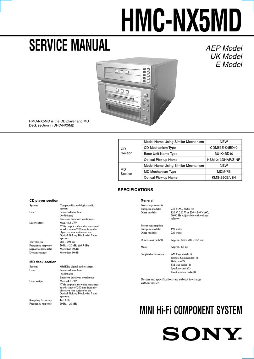 Sony HMC-NX5MD Service manual