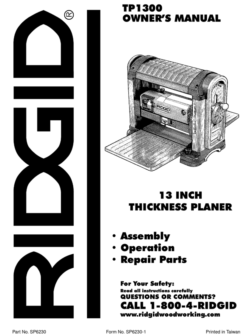 RIDGID TP13000 owner's manual