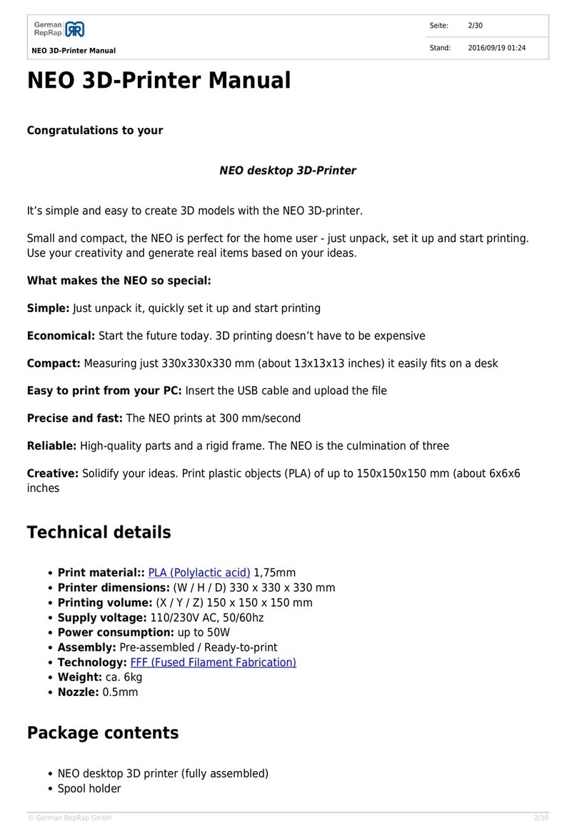 German RepRap Neo user manual