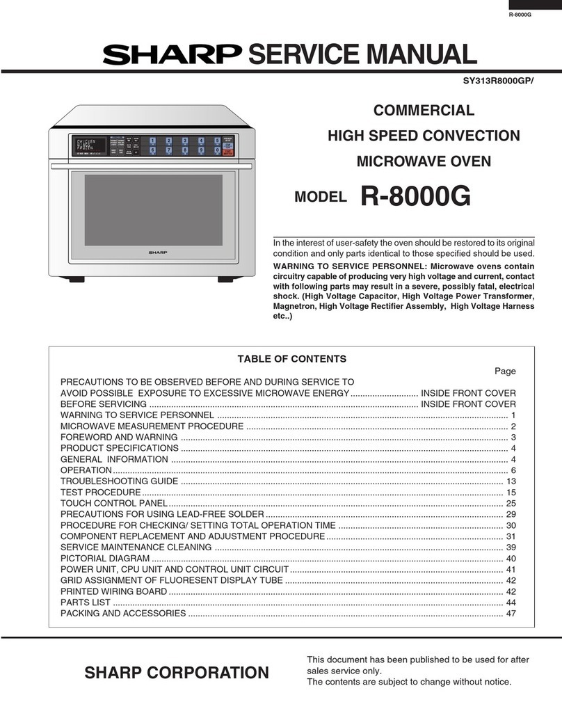 Sharp R-8000G User manual