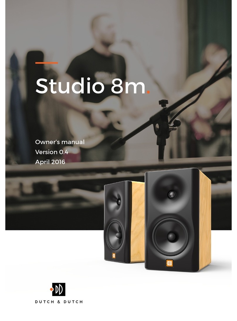 Dutch & Dutch Studio 8m. owner's manual Dutch & Dutch Studio 8m. owner's manual