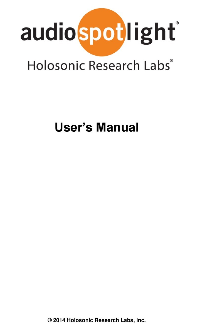 Holosonics Audio Spotlight user manual